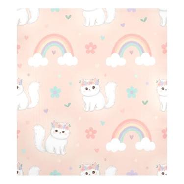 Imagem de Blueangle Capa magnética para lava-louças de gatos brancos dos namorados, decoração da capa da máquina de lavar louça, adesivos de eletrodomésticos, adesivos de eletrodomésticos, 58 cm C x 66 cm