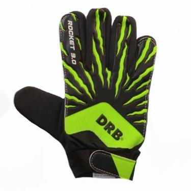 Imagem de Luva de Goleiro Dribbling Rocket 3.0 Infantil - Preto e Verde-Unissex