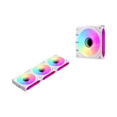 Imagem de Ventoinha Silenciosa PWM ARGB De 12cm Com Controle PWM 5V 3Pin 4Pin Pa