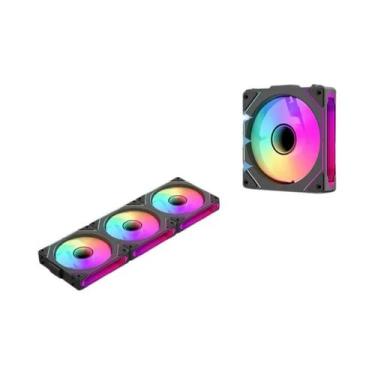 Imagem de Ventoinha Silenciosa PWM ARGB De 12cm Com Controle PWM 5V 3Pin 4Pin Pa
