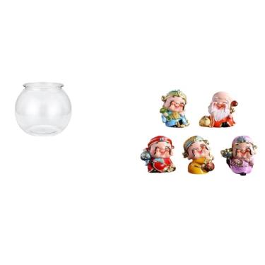 Imagem de Whtkoph Ornamento Transparente para Aquário Pequeno, Tigela de Aquário, Vaso, Escultura de Mesa, Mini Estátua de Resina, Da Prosperidade