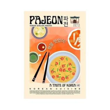 Imagem de Arte De Parede Em Lona De Comida Coreana Retrô, Pôster De Gimbap, Kimc