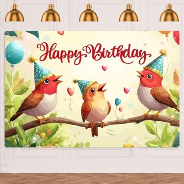 Imagem de Faixa de pássaro pássaro voador tema natureza banner fotografia fundo para feliz aniversário, festa de casamento, decoração de cabine de fotos