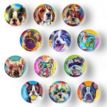 Imagem de Ímãs de geladeira seguros para arranhões (12 peças) com retenção confiável, imãs de geladeira de vidro decorativos multiuso para quadro branco, armário, escritório e cozinha, ideal para exibições de