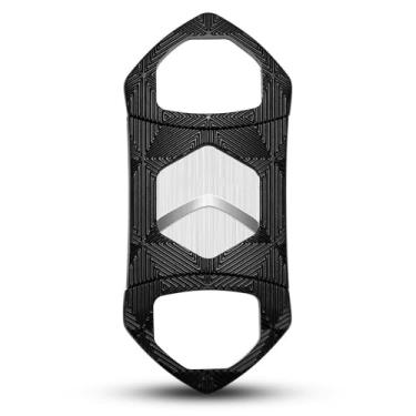 Imagem de JDIME Cortador de charutos tesoura afiada de lâmina de aço inoxidável multicolorida portátil de grande diâmetro (preto)