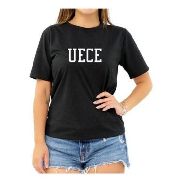 Imagem de Camiseta Uece Universidade Estadual Do Ceará Feminina, P, Cinza, Uniss