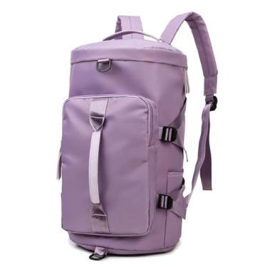 Imagem de GAFNED Bolsa de armazenamento de grande capacidade, bolsa de viagem, bolsa de mão, à prova d'água, bolsa de mão Oxford feminina, Roxa, One Size