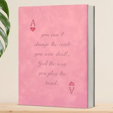 Imagem de Pink Ace Card Inspirational Notebook Girly Preppy You Can't Change the Cards Journal Motivational Gifts for Women