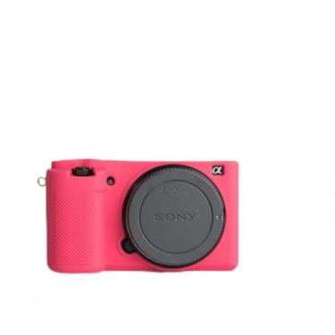 Imagem de Capa de silicone para câmera Vlog Sony ZV-E10 II, rosa vermelha
