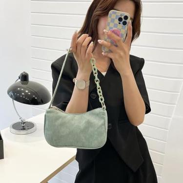 Imagem de Pequena bolsa tiracolo para celular feminina mini bolsa transversal, Verde