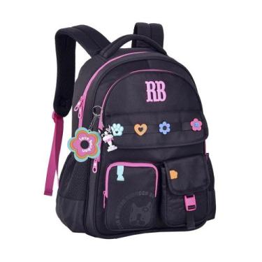 Imagem de Mochila Escolar Rebecca Bonbon Flower Coleção 2026 Original Clio, Pret