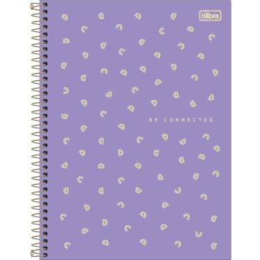 Imagem de Tilibra - Caderno Espiral Capa Dura Universitário 1 Matéria Neon Connect Feminino 80 Folhas - Capa Roxa - Be Connected