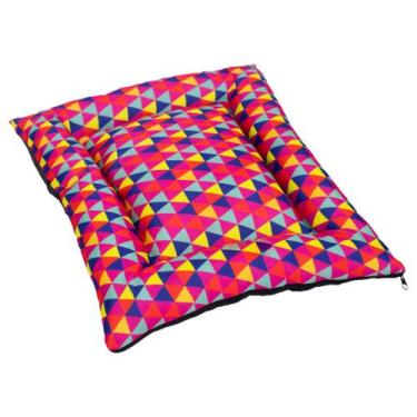 Imagem de Cama PET Tipo Colchonete - Tamanho M - Chocolate Caramelo, Geométrico
