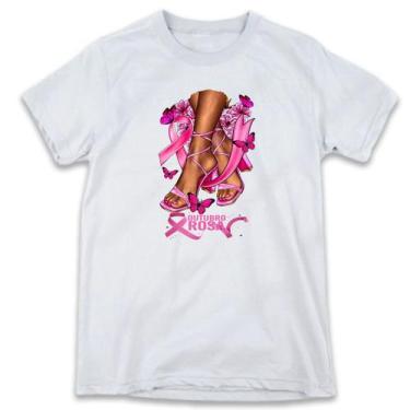 Imagem de 1 Camiseta Outubro Rosa Saltos Empodeiramento Feminino - W3Artestampa,