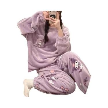 Imagem de Conjunto De Pijamas De Veludo Hello Kitty Kuromi My Melody Pochacco Pa