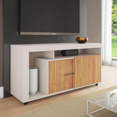 Imagem de Rack para TV Até 43 Polegadas Padua 2 Portas de Abrir Off White/Mel - 