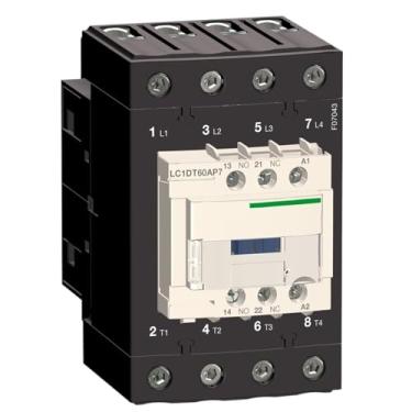 Imagem de LC1DT60AB7 Contator de quatro polos AC1 60A 24V 50 / 60Hz Trilho/Instalação de placa de base