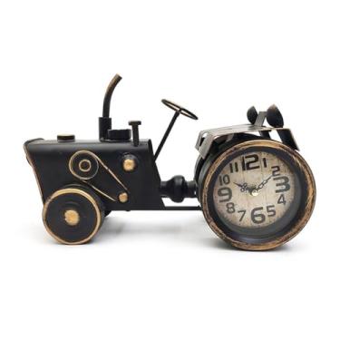 Imagem de Relógio de mesa europeu com ornamentos criativos relógio para casa retrô de metal relógio de mesa sala de estar quarto relógio silencioso relógio de mesa