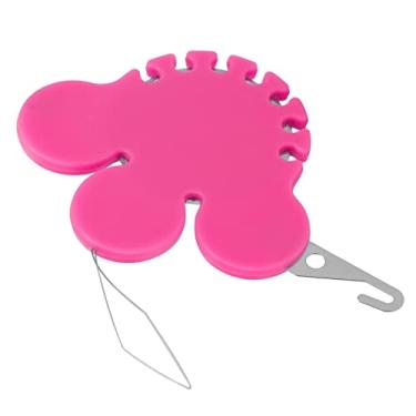 Imagem de Acouto Passador de Linha de Agulha de 4 Polegadas para Costura e Artesanato - Ferramenta de Plástico Portátil e Leve Em Azul (Rosa Vermelha)