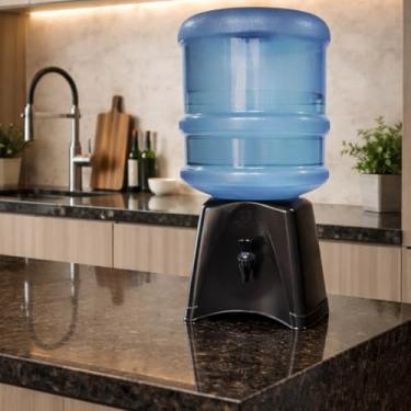 Imagem de Suporte para Galão de Água Base para Garrafão Dispensador de Mesa Preto Para Galão de Ate 20 Litros