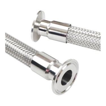 Imagem de Tubo triplo de 38 mm OD 200-700 mm trançado tubo macio fole para fermentação caseira SUS316L (200 mm)