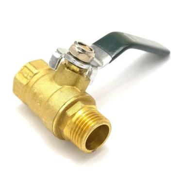 Imagem de Válvula esférica de latão fêmea de 1/10.2 cm para macho de 1/10.2 cm com alça Pn 0,8 Mpa para ar, gás, água, combustível