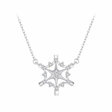 Imagem de GemKing SCN527 Colar de borboleta estrelada, Prata esterlina, Sem Pedra Preciosa