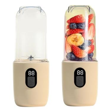 Imagem de POCREATION Liquidificador Portátil, Mini Copo Espremedor Recarregável USB de 500 Ml Com Cortador de Aço Inoxidável de 16 Lâminas, Mistura de Alta Velocidade de 20800 RPM, para Shakes,