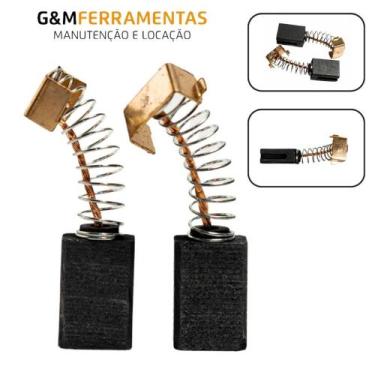Imagem de Kit 3 Pares Escovas Carvão Esmerilhadeira Lixadeira Black Decker G720 