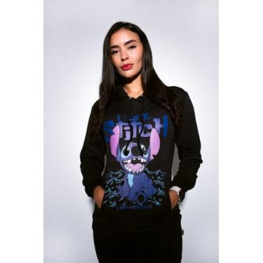 Imagem de Blusa de Moletom I Love Stitch Feminino Adulto - Glev.Conceito, M, Pre
