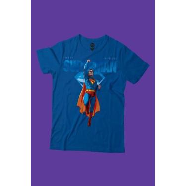 Imagem de Camiseta DC Comics Superman Look Up In The Sky, G2, Azul skyline, Unis
