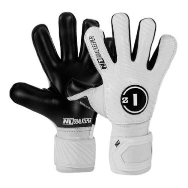 Imagem de Luva de Goleiro Profissional N1 Infantil - N1 GOALKEEPER, 4, Branco