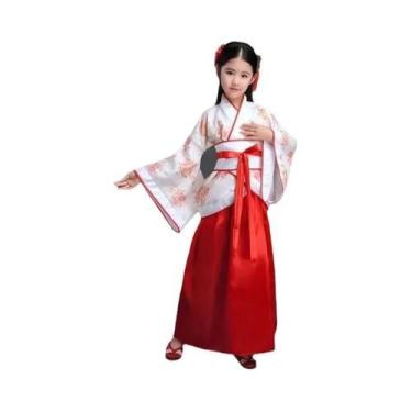 Imagem de Kimono Yukata Tradicional Chinês Japonês Para Meninas, Fantasia Para E
