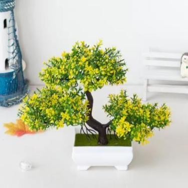 Imagem de Bonsai Artificial 25cm Realista de Plástico Bonsai Várias Cores Decora