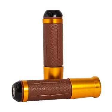 Imagem de Manopla Circuit Silverstone Alumínio, Marrom, Dourado