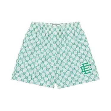 Imagem de Shorts Masculinos Florais De Malha Para Academia, Basquete E Praia - C