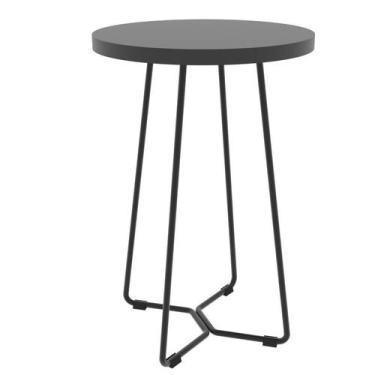 Imagem de Mesa Lateral Pix com Estrutura Preta e Tampo Preto - Frisokar