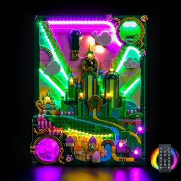Imagem de Hilighting Upgraded Led Light Kit Compatible with Lego Emerald City Wall Art Building Set, RC Version Compatible with Lego 75685 (Model Not Included)