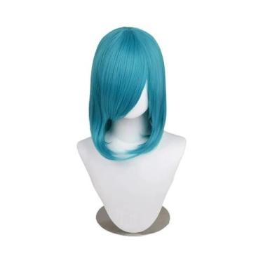 Imagem de Peruca Curta De Cosplay De Anime De 40cm, Fibra Sintética De Alta Temp