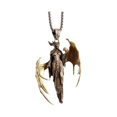 Imagem de Colar Com Pingente De Crânio De Touro Em Pedra Verde Gótica, Joia Amul