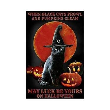 Imagem de Placa De Metal Vintage Com Gatos Para Parede - Decoração Normal É Abor