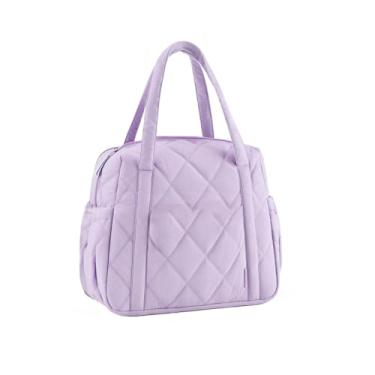 Imagem de Easozoom Lancheira para mulheres, lancheira isolada, térmica, à prova de vazamento, acolchoada reutilizável, lancheira para trabalho, viagem, piquenique (roxa)