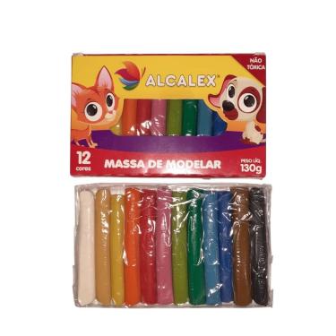 Imagem de Massinha de Modelar 12 Cores 130g Atóxica Infantil