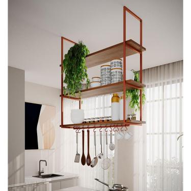 Imagem de Nicho De Teto Indústrial Denver 95cm Cobre Laranja