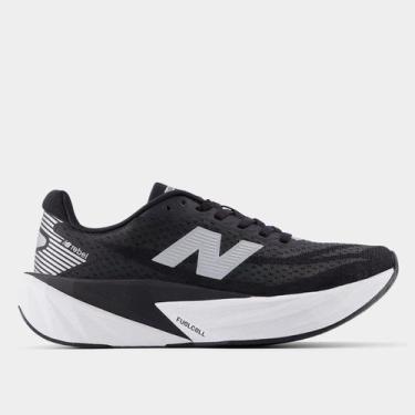 Imagem de Tênis New Balance Fuelcell Rebel V5 Feminino, Preto, Branco, 37