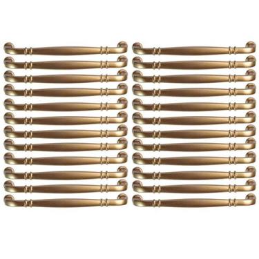 Imagem de Kit 24 Puxadores para Móveis Alça Dourado 1767 Grenade Torralba Armári