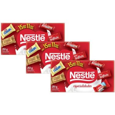 Imagem de Kit Caixa de Bombom Nestlé Especialidades 251g - 3 Unidades