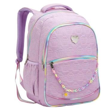 Imagem de Mochila Escolar Feminina Fashion Criança Infantil Grande Ajustável Res
