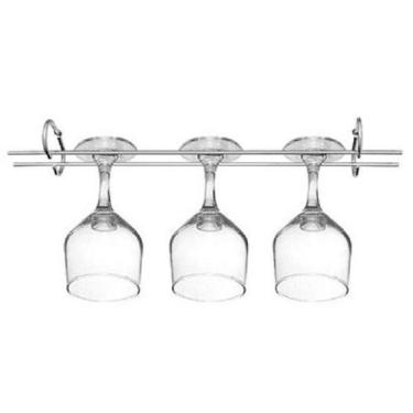 Imagem de Kit 4pcs Suporte Porta Taças Cromado 25cm - UTENSÍLIOS PREMIUM