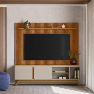 Imagem de Rack para Tv até 70 Polegadas 194cmx201cm Painel Ripado Genova 2.0 Ist